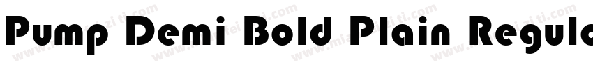 Pump Demi Bold Plain Regular字体转换